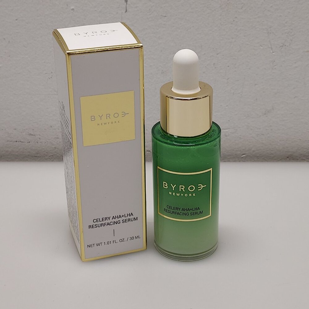 BYROE NEW YORK Celery AHA + LHA Resurfacing Serum 1oz/30mL Full SIZE NEW IN BOX